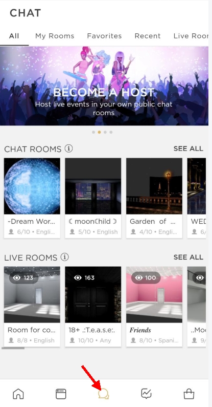 IMVU怎么进房间1