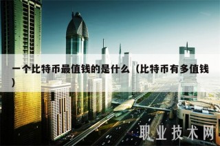 一个比特币最值钱的是什么（比特币有多值钱）