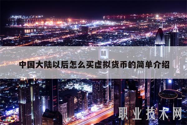 中国大陆以后怎么买虚拟货币的简单介绍-第1张图片-binance下载 中国大陆以后怎么买虚拟货币的简单介绍-第1张图片-binance下载