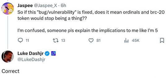 核心开发者想禁掉铭文炸锅 比特币会因此分叉吗?-第2张图片-欧意下载 核心开发者想禁掉铭文炸锅 比特币会因此分叉吗?-第2张图片-欧意下载